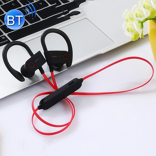 Wewoo Oreillette Bluetooth noir pour iPhone, Galaxy, , Xiaomi, LG, HTC et autres téléphones intelligents Écouteurs stéréo intra-auriculaires sans fil avec micro + rouge,