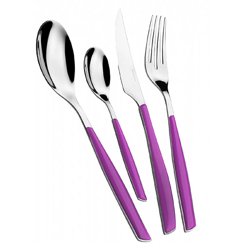 Couverts Glamour violets de Casa Bugatti, Set 24 pcs. Boîte galerie