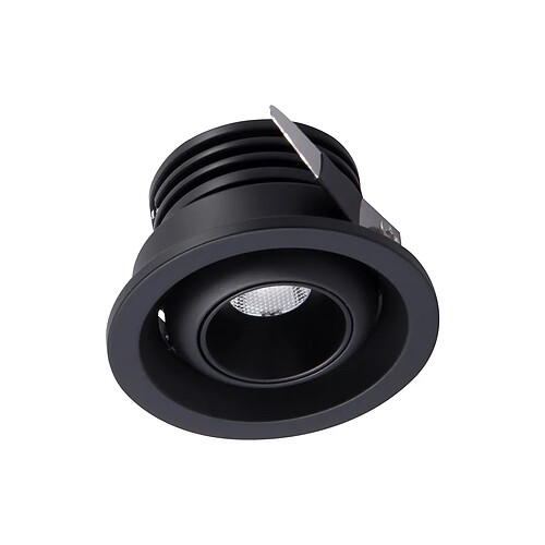 Inspired Neptuno Spot Encastré Mini Pivotant, LED 3W, 2700K, 210lm, Noir, 3 ans de Garantie