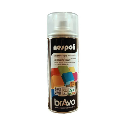 NESPOLI Aerosol peinture professionnelle effet satine vernis incolore 400mL