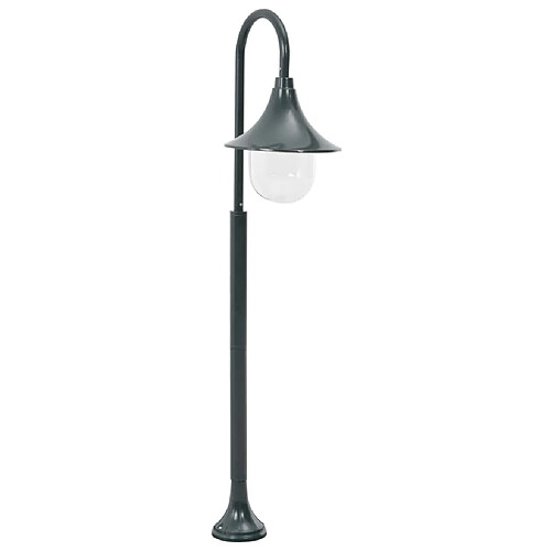 vidaXL Lampadaire de jardin E27 120 cm Aluminium Vert foncé