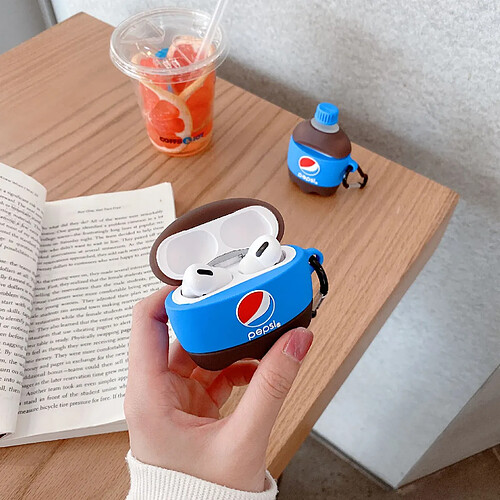 GUPBOO Airpods Coque Housse Étui Protecteur Compatible pour AirPods1/2-Bouteille de Pepsi Silicone