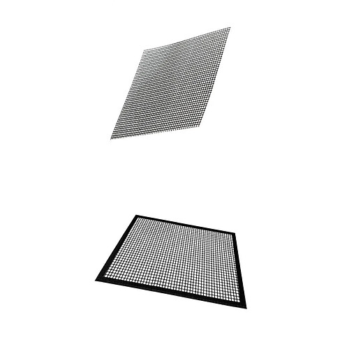 2pcs Grill de Barbecue Filet de BBQ Réutilisable Grille Tapis de Cuisson Anti-adhésif pour Barbecue Four Cuisson