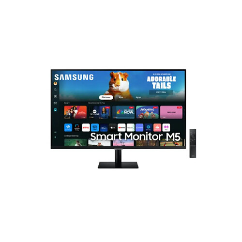 Ecran 32" Samsung Smart Monitor M5 S32DM500EU Noir 1920x1080 VA 3000:1 4ms 250cd/m² 60Hz 2xHDMI 2x USB-A Haut parleurs WiFi5 Bluetooth Pied Inclinable