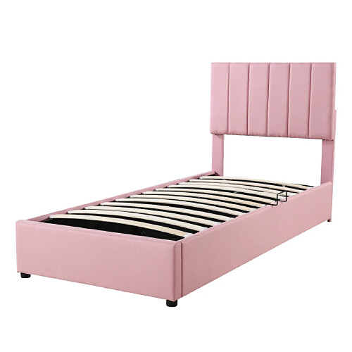 ComfortXL Lit Pour Enfants Rembourré 90x200 Cm, Rose