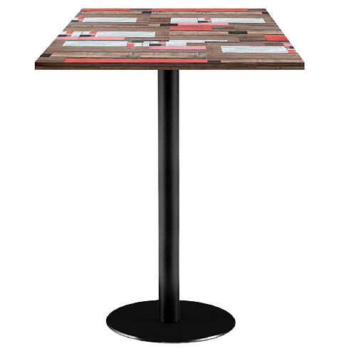 Restootab Mange-debout 60x60cm - modèle Rome bois redden wood