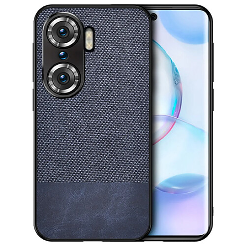 Coque en TPU + PU Épissage/denim bleu pour votre Honor 60