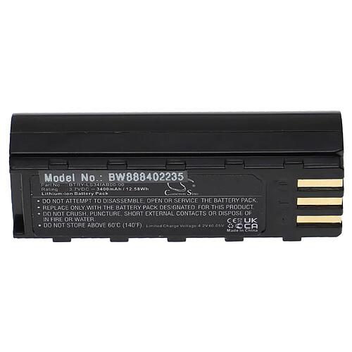 vhbw Batterie compatible avec Honeywell 8800 scanner de code-barre POS (3400mAh, 3,7V, Li-ion)