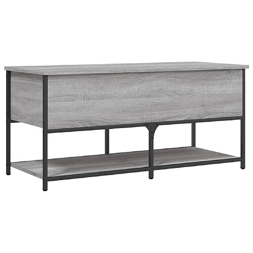 Maison Chic Banc de rangement | Meuble de rangement d'Entrée | Coffres d'Intérieur sonoma gris 100x42,5x47 cm bois d'ingénierie -MN55586