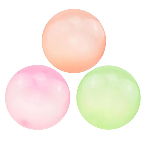 3x Gonflable Boule à Bulles Bulles Ballon Extérieur Fête Rose Vert Orange S