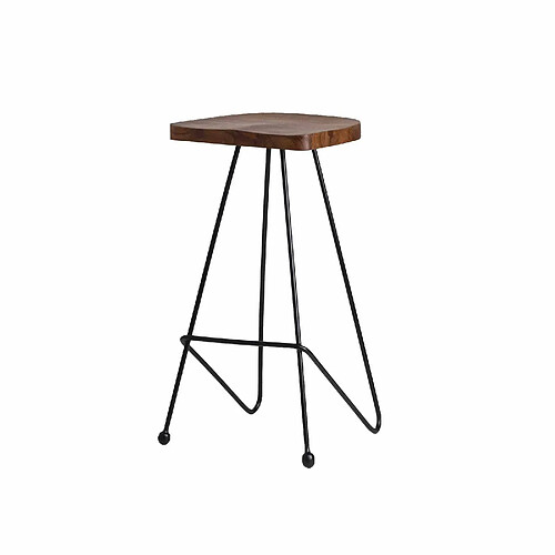 BOIS & CHIFFONS Tabouret de bar acacia et métal | Offre M&M Tila