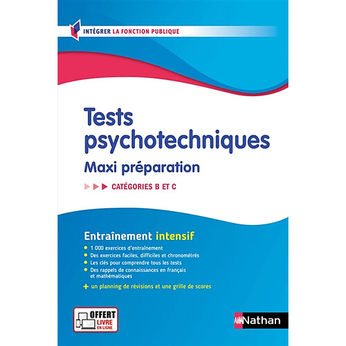 Tests psychotechniques, maxi préparation : catégories B et C : entraînement intensif · Occasion