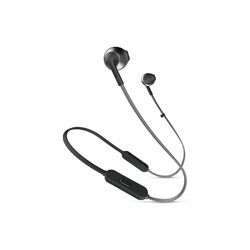 Casque D'Origine Jbl T205Bt Compatible Bluetooth Casque Semi-Intra-Auriculaire Sans Fil Écouteurs Noir