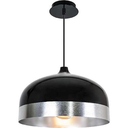 EDISON Suspension 1xE27 Hauteur.Reg.xP.33cm Noir/Argent