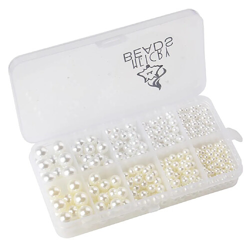 1000 Pcs Simuler Brillant Perle Perles Lustre Entretoises Lâches DIY Décorations Blanc Et Beige AUCUN TROU