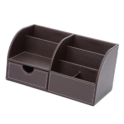 décor de bureau boîte de rangement papeterie organisateur stylo porte-crayon marron