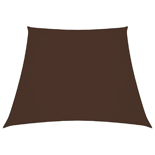 ComfortXL Voile De Parasol Tissu Oxford Trapèze 3/4x3 M Marron