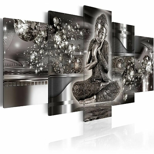 Paris Prix Tableau Imprimé Silver Serenity 100 x 200 cm