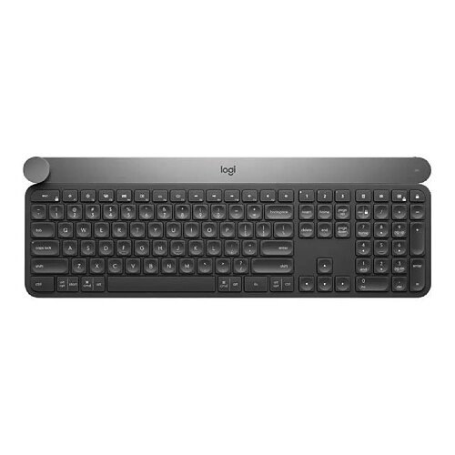 Logitech Craft Advanced with Creative Input Dial Clavier rétroéclairé Bluetooth, 2.4 GHz Pays scandinaves