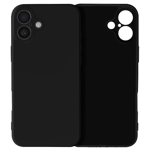 Avizar Coque pour iPhone 16 Plus Soft Touch Mat Silicone Flexible Noir