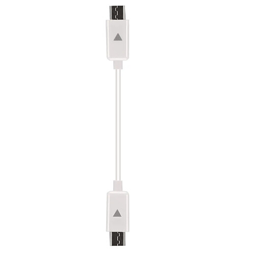 Wewoo Câble blanc pour Samsung Galaxy, Huawei, Xiaomi, LG, HTC et autres smartphone 20 cm Micro USB à Micro USB de partage de puissance de la batterie,