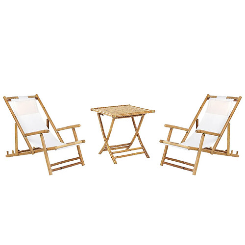 Beliani Ensemble pour bistro ATRANI/MOLISE Bois Beige clair