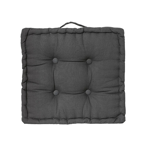 Atmosphera, Createur D'Interieur Coussin de sol 40x40 cm - gris foncé - Atmosphera