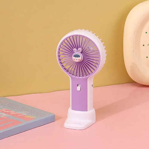 (Violet) Petit Ventilateur Portatif Chargement Usb Ventilateur Portable à Sept Pales De Refroidissement Par Brise Puissant