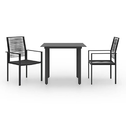 Salle à manger de jardin 3 pcs,Table et chaise à dîner -MN14453