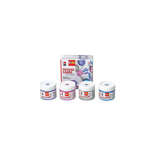 Marabu KiDS Kit de gouache aux doigts Metallic, 100 ml, ()