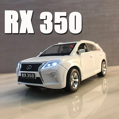 Universal 1: 32 Lexus SUV RX350 modèle de voiture en alliage modèle de moulage sous pression jouet de voiture jouet d'enfant cadeau de poulet d'anniversaire(blanche)