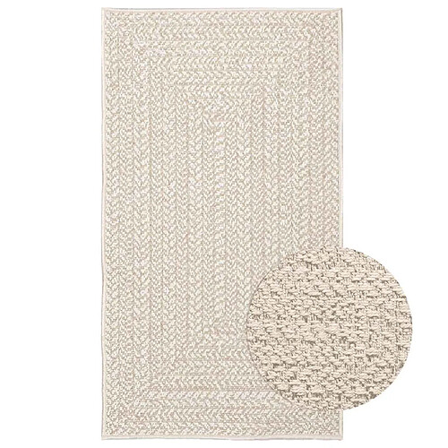 vidaXL Tapis ZIZUR crème 60x110 cm aspect de jute intérieur extérieur