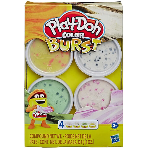 Hasbro Play-Doh - 4 pots explosion de couleurs