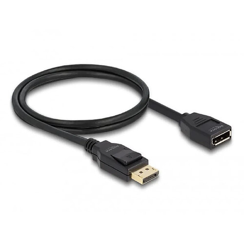 Delock - DisplayPort-Verlängerungskabel - DisplayPort (M) zu DisplayPort (W) - DisplayPort 1,2 - 1,0m - unterstützt 4K 60 Hz (3840 x 2160) - Schwarz (80001)