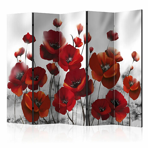 Artgeist Paravent - Poppies in the Moonlight II [Room Dividers] [225x172]