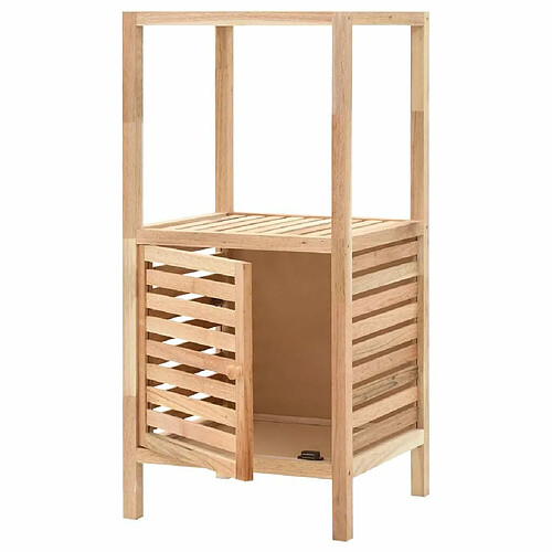 Maison Chic Armoire de salle de bain,Meuble de rangement,Meuble haut Bois de noyer 39,5x35,5x86 cm -GKD251128