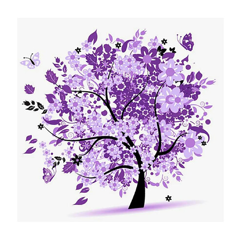 bricolage 5d fleur arbre diamant peinture broderie point de croix kits violet