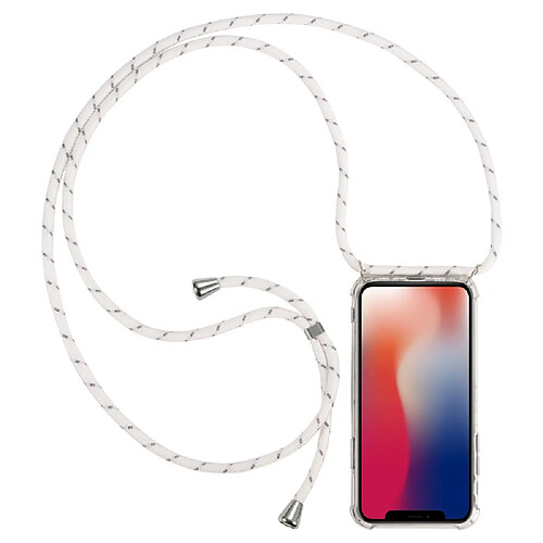 Ozzzo cyoo necklace coque + necklace apple iphone xs max blanc silicone case