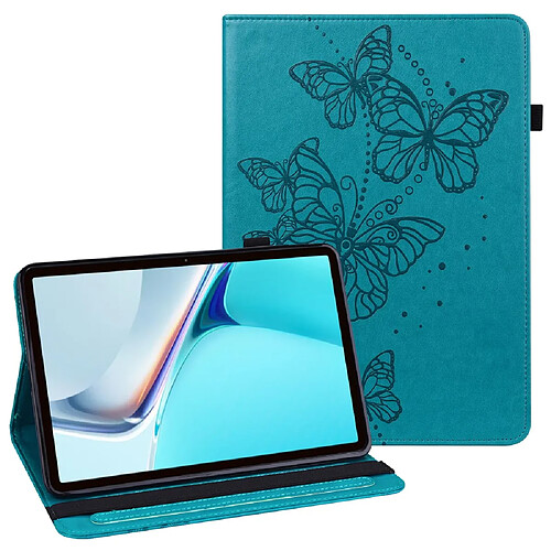 Etui en PU motif papillons avec support bleu pour votre Huawei MatePad Pro 10.8 (2021)