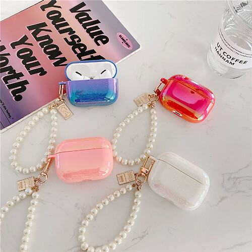 GUPBOO Airpods Coque Housse Étui Protecteur Compatible pour AirPods 3-pendentif perle magique ins femme