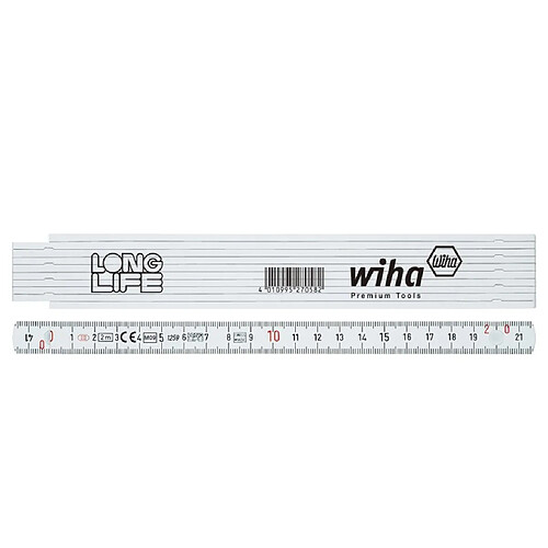 Wiha Règle pliable LongLife 410 2000 2 m Blanc