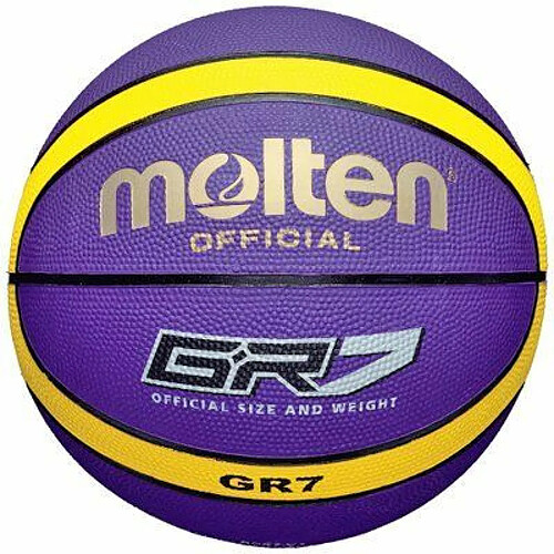 Molten BGR Ballon de Basketball en caoutchouc-VY Violet/jaune Taille 6