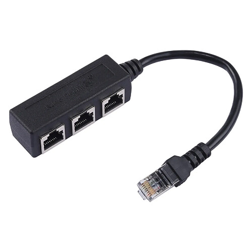 Wewoo 1 à 3 sockets réseau Ethernet LAN RJ45 Plug Splitter Extender