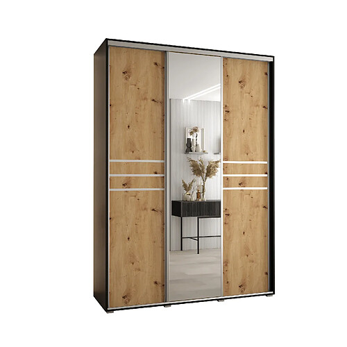 Abiks Meble Armoire Davos 11 À Portes Coulissantes 235,2/170/60 3 Portes