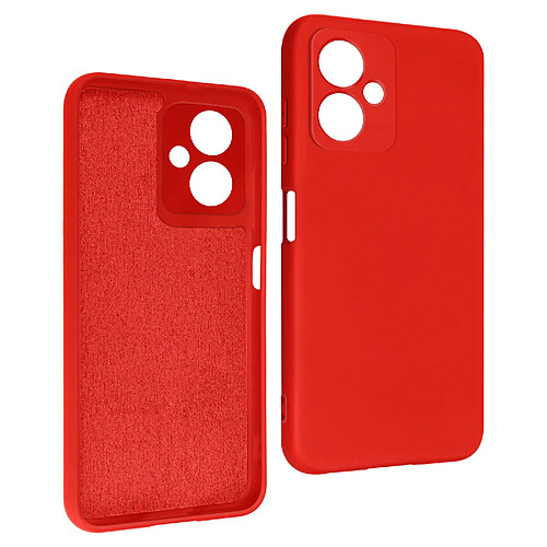 Avizar Coque pour Xiaomi Redmi Note 12 5G Silicone Semirigide Soft-touch Rouge