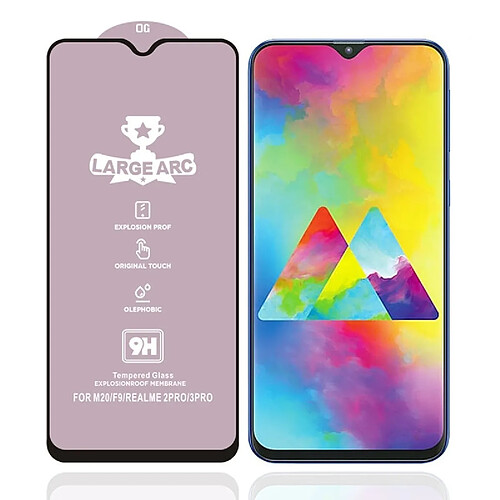 Wewoo Film de verre trempé Pour Galaxy M20 9H HD grand arc haute teneur en alumine plein écran