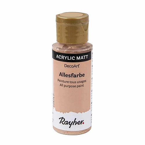 Rayher Peinture acrylique tous usages mat 59 ml - Rouge pâle