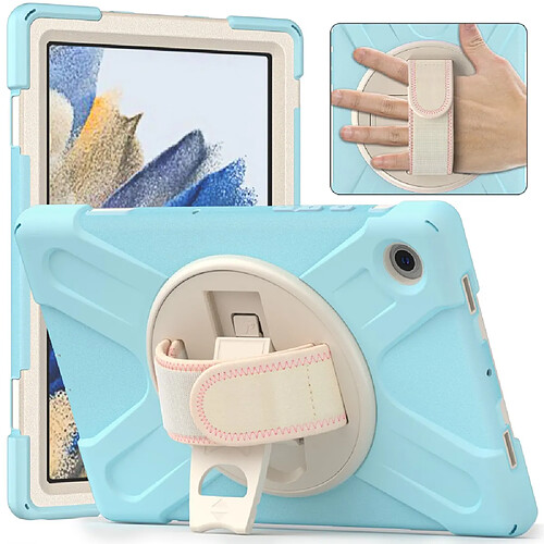 Coque en silicone avec béquille rotative Bleu cristal pour votre Samsung Galaxy Tab A8 10.5 (2021)