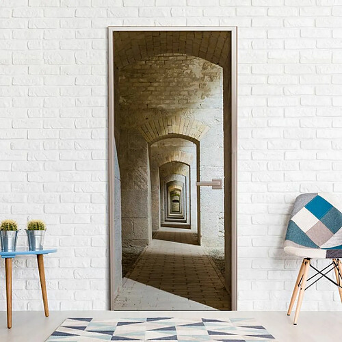 Paris Prix Papier Peint pour Porte Mysterious Corridor 210x80cm