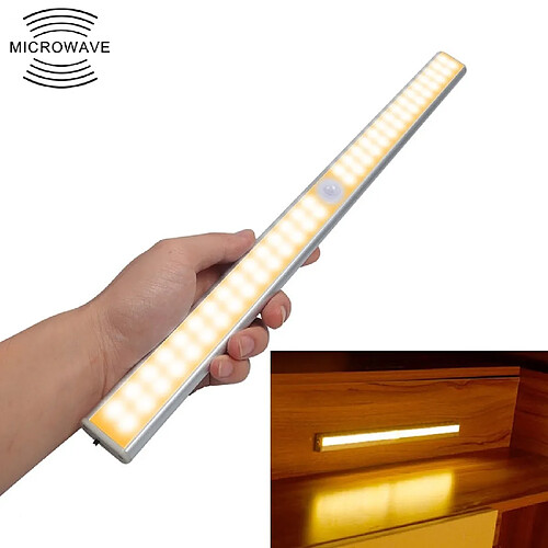 Wewoo 2.8W 60 LED réchauffent la lumière de Cabinet de couloir de la de capteur de corps humain intelligent d'écran blanc large d'écranversion de remplissage d'USB